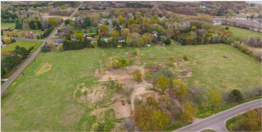 Aerial view of the Friday Farms property in East Bethel